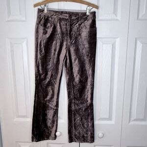 FREE PEOPLE Puce Stretch VelvetMid Rise Crop Bootcut BootLegJeans US XS 2 4‎ 27